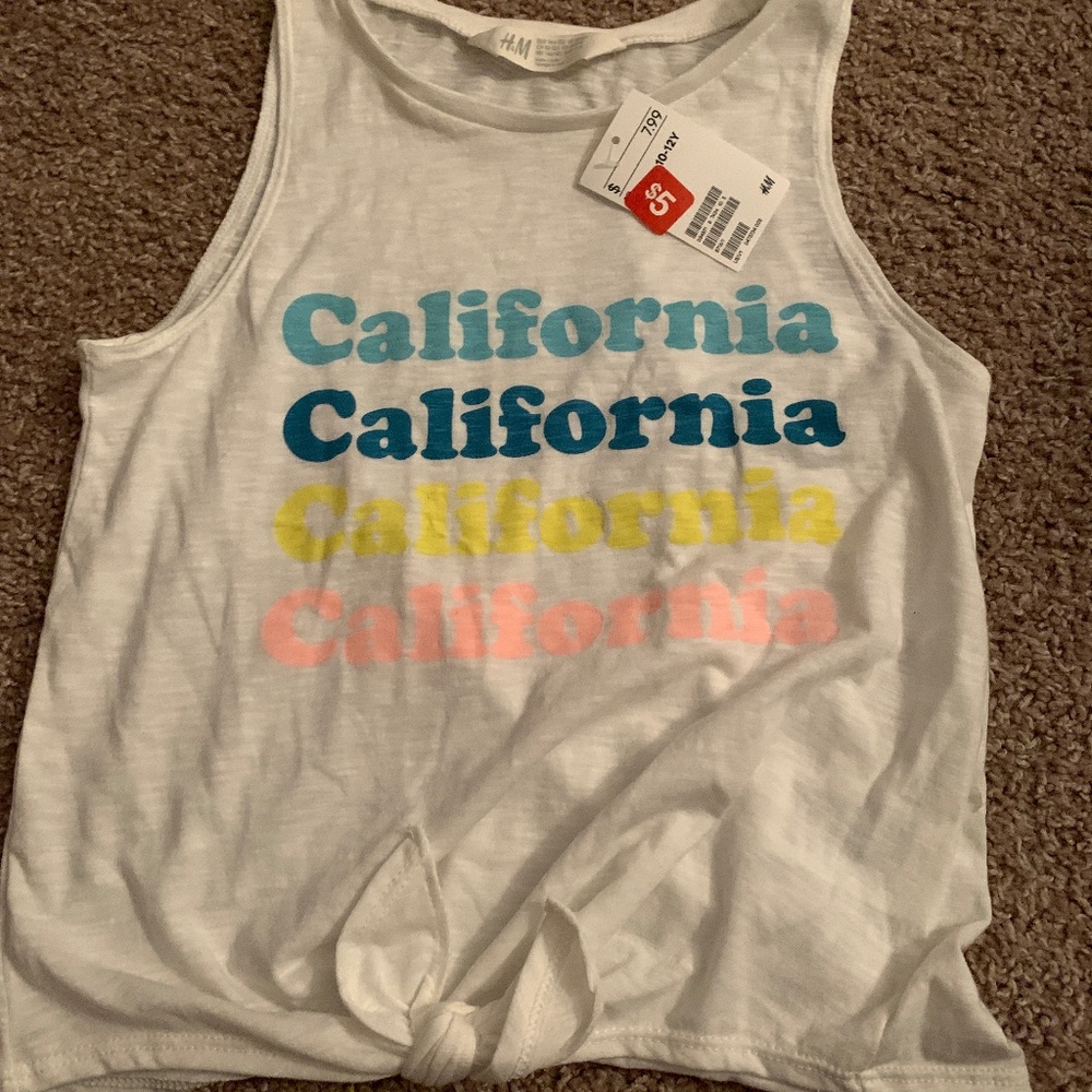 Tie Front Tank Top new w/tags